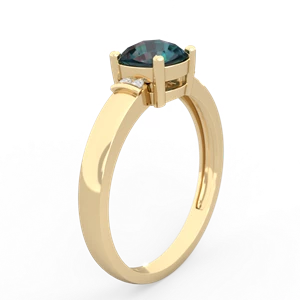 Alexandrite Simply Elegant Cushion 14K Yellow Gold ring R2489
