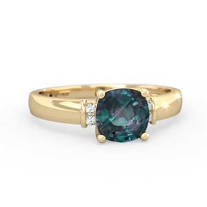 Alexandrite Simply Elegant Cushion 14K Yellow Gold ring R2489