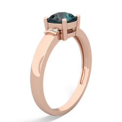 Alexandrite Simply Elegant Cushion 14K Rose Gold ring R2489