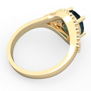 Alexandrite Antique Style Cocktail 14K Yellow Gold ring R2564