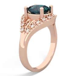 Alexandrite Antique Style Cocktail 14K Rose Gold ring R2564