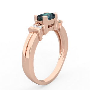Alexandrite Art Deco East-West 14K Rose Gold ring R2590