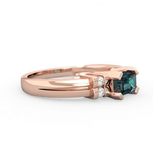 Alexandrite Art Deco East-West 14K Rose Gold ring R2590