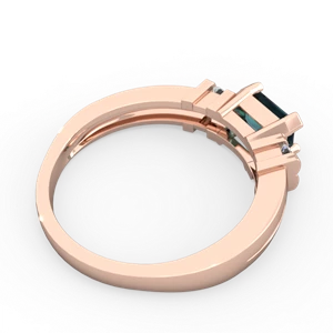 Alexandrite Art Deco East-West 14K Rose Gold ring R2590