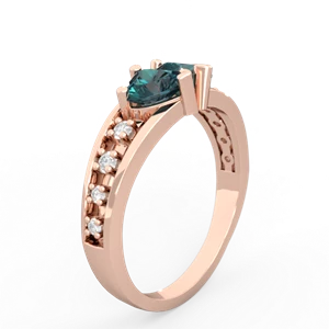 Alexandrite Heart To Heart 14K Rose Gold ring R3342