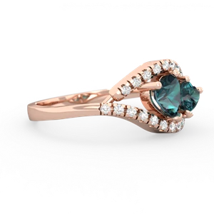 Alexandrite Mother And Child 14K Rose Gold ring R3010