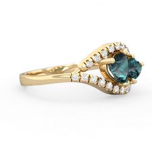 Alexandrite Mother And Child 14K Yellow Gold ring R3010
