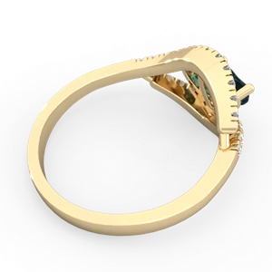 Alexandrite Mother And Child 14K Yellow Gold ring R3010