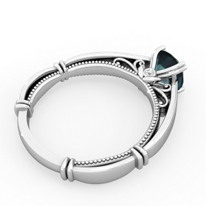 Alexandrite Renaissance 14K White Gold ring R27806RD