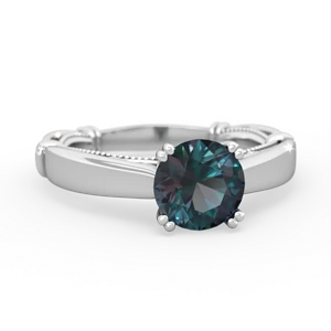 Alexandrite Renaissance 14K White Gold ring R27806RD