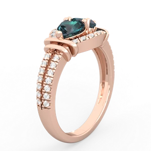 Alexandrite Art-Deco Keepsake 14K Rose Gold ring R5630