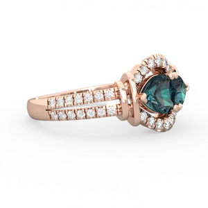 Alexandrite Art-Deco Keepsake 14K Rose Gold ring R5630