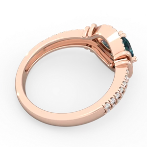 Alexandrite Art-Deco Keepsake 14K Rose Gold ring R5630
