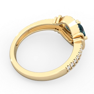 Alexandrite Art-Deco Keepsake 14K Yellow Gold ring R5630