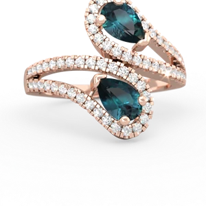 Alexandrite Diamond Dazzler 14K Rose Gold ring R3000