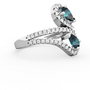 Alexandrite Diamond Dazzler 14K White Gold ring R3000