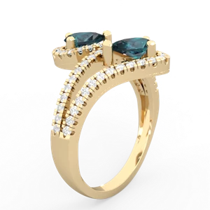 Alexandrite Diamond Dazzler 14K Yellow Gold ring R3000