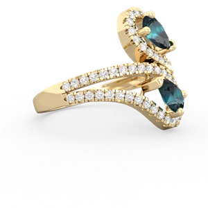 Alexandrite Diamond Dazzler 14K Yellow Gold ring R3000