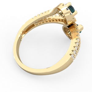 Alexandrite Diamond Dazzler 14K Yellow Gold ring R3000
