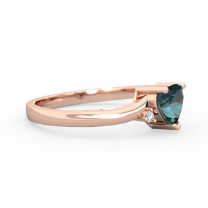 Alexandrite Delicate Heart 14K Rose Gold ring R0203