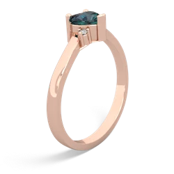 Alexandrite Delicate Heart 14K Rose Gold ring R0203