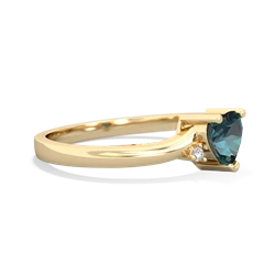 Alexandrite Delicate Heart 14K Yellow Gold ring R0203