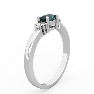 Alexandrite Simply Elegant East-West 14K White Gold ring R2480