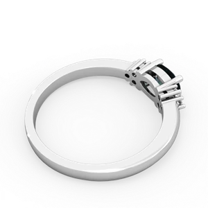 Alexandrite Simply Elegant East-West 14K White Gold ring R2480