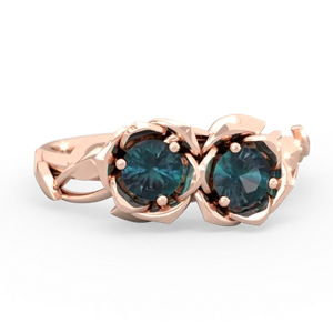 Alexandrite Rose Garden 14K Rose Gold ring R5510