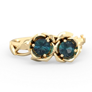 Alexandrite Rose Garden 14K Yellow Gold ring R5510