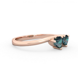 Alexandrite Sweethearts 14K Rose Gold ring R5260