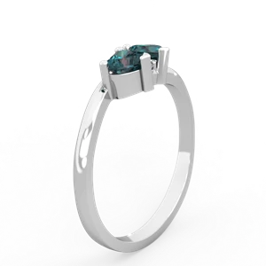 Alexandrite Sweethearts 14K White Gold ring R5260