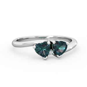 Alexandrite Sweethearts 14K White Gold ring R5260