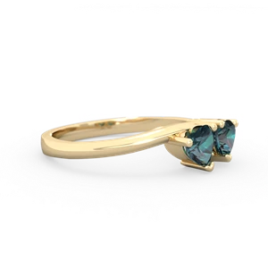 Alexandrite Sweethearts 14K Yellow Gold ring R5260