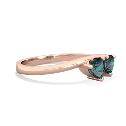 Alexandrite Sweethearts 14K Rose Gold ring R5260