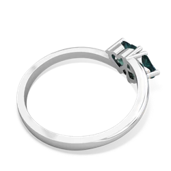Alexandrite Sweethearts 14K White Gold ring R5260