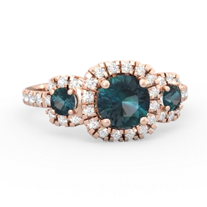 Alexandrite Regal Halo 14K Rose Gold ring R5350