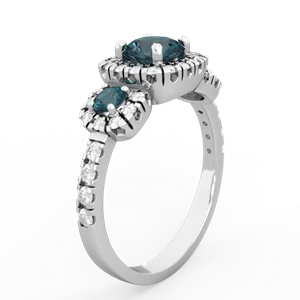 Alexandrite Regal Halo 14K White Gold ring R5350
