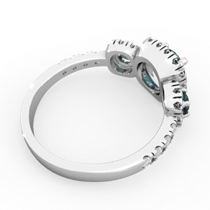 Alexandrite Regal Halo 14K White Gold ring R5350