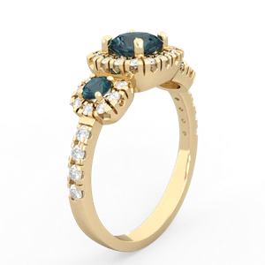 Alexandrite Regal Halo 14K Yellow Gold ring R5350