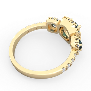 Alexandrite Regal Halo 14K Yellow Gold ring R5350