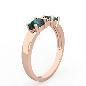 Alexandrite Pear Bowtie 14K Rose Gold ring R0865