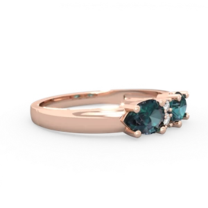 Alexandrite Pear Bowtie 14K Rose Gold ring R0865