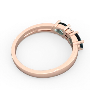 Alexandrite Pear Bowtie 14K Rose Gold ring R0865