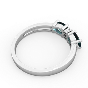 Alexandrite Pear Bowtie 14K White Gold ring R0865