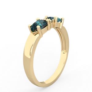 Alexandrite Pear Bowtie 14K Yellow Gold ring R0865