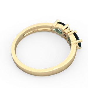 Alexandrite Pear Bowtie 14K Yellow Gold ring R0865