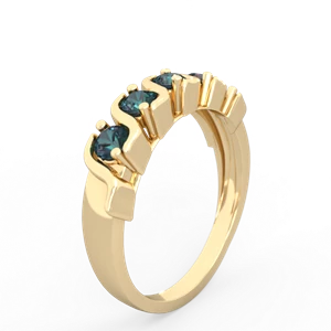Alexandrite Anniversary Band 14K Yellow Gold ring R2089
