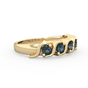 Alexandrite Anniversary Band 14K Yellow Gold ring R2089