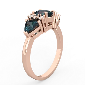 Alexandrite Antique Style Three Stone 14K Rose Gold ring R2186
